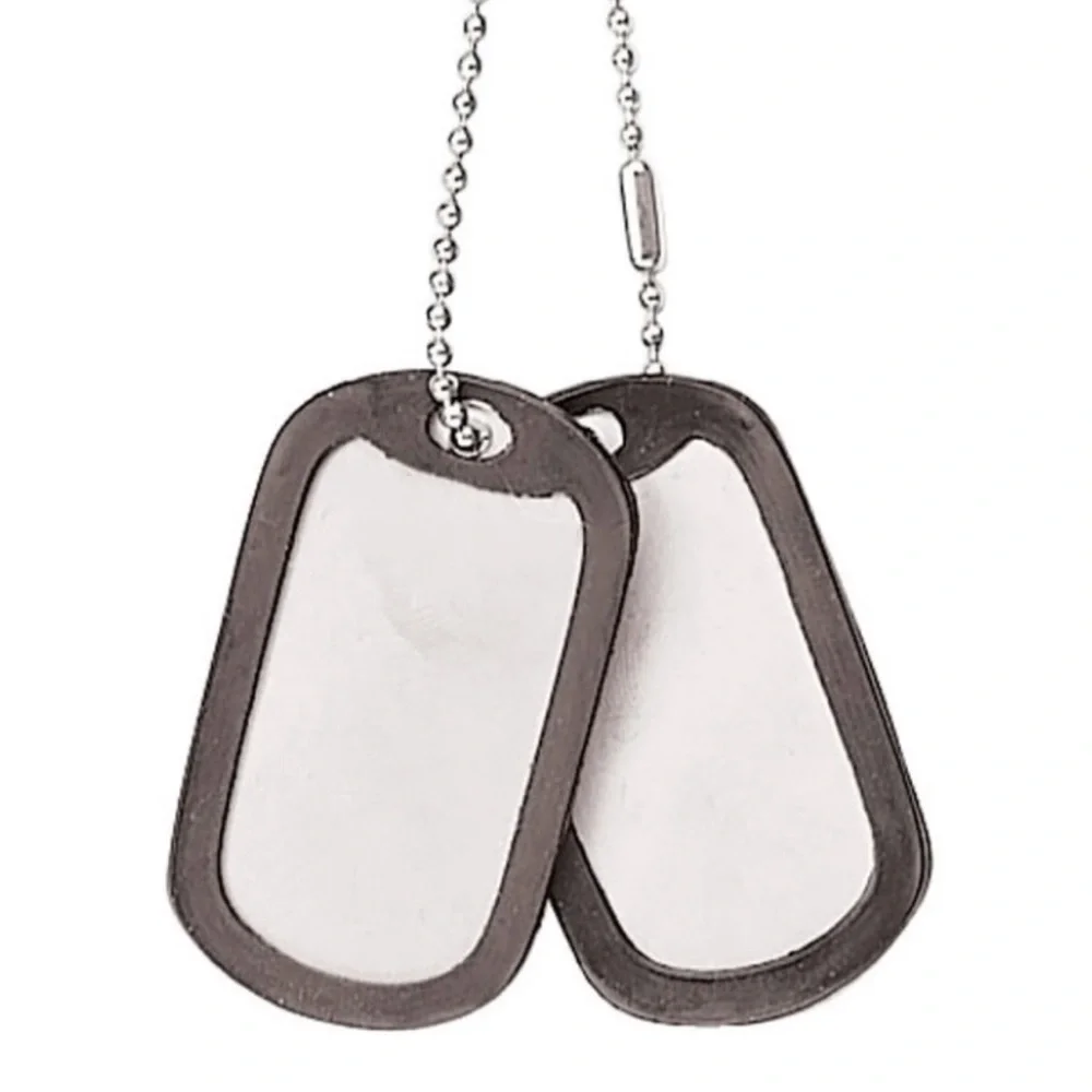 💞 New Pack of 10 Black Silicone Military Dog Tag Silencers